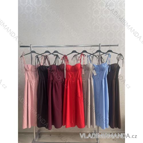 Šaty košeľové na ramienka dámske (XS/S/M ONE SIZE) TALIANSKA MÓDA IMWKY252569