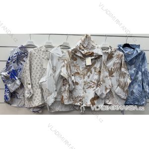 Bunda slabá s kapucí na zip dlouhý rukáv dámská (S/M/L ONE SIZE) ITALSKÁ MÓDA IMWCP252588