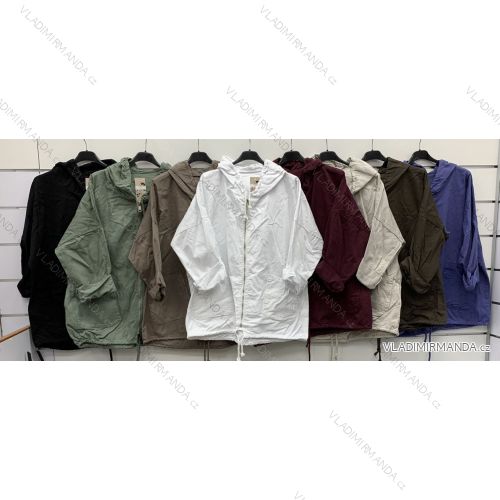 Bunda slabá s kapucňou na zips dlhý rukáv dámska (S/M/L ONE SIZE) TALIANSKA MÓDA IMWCP252589