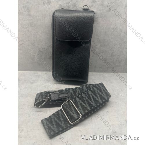 Peňaženka s vreckom na mobil dámska (ONE SIZE) TESSRA KABELKY TES25C-11888-1/DUR ONE SIZE čierna