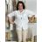 Košeľa oversize dlhý rukáv mušelín dámska  VANESA (S/M/L ONE SIZE) TALIANSKA MÓDA IMWMY25411/DU S/M/L biela