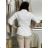 Košeľa oversize dlhý rukáv mušelín dámska  VANESA (S/M/L ONE SIZE) TALIANSKA MÓDA IMWMY25411/DU S/M/L biela
