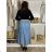 Sukňa dlhá s opaskom dámska NINA (S/M/L ONE SIZE) TALIANSKA MÓDA IM42511112/DU S/M/L svetlo modrá