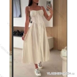 Šaty dlhé letné na ramienka dámske (XS/S/M ONE SIZE) TALIANSKA MÓDA IMWGK251768