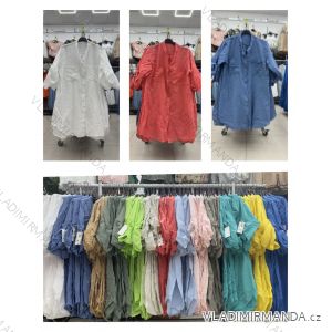 Košeľa predĺžená 3/4 dlhý rukáv dámska nadrozmer (42/44/46 ONE SIZE) TALIANSKA MÓDA IMWDV252601