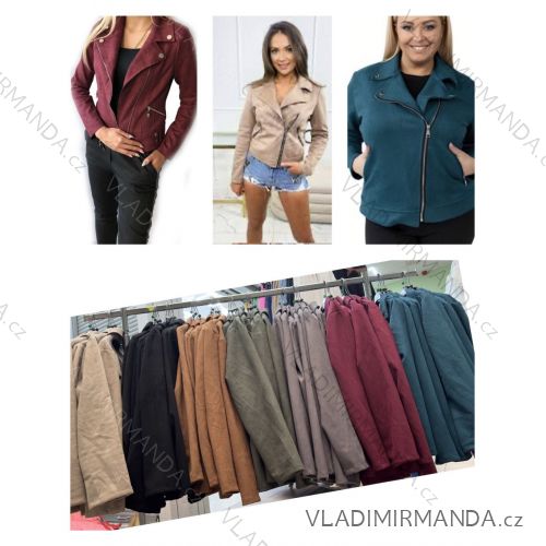 Bunda krátka koženková dlhý rukáv dámska nadrozmer (2XL - 5XL) TALIANSKA MÓDA IMWDV252602
