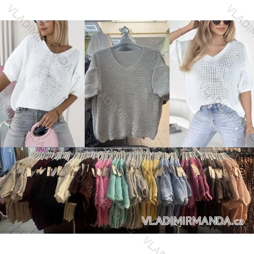 Sveter slabý krátky rukáv dámsky (S/M/L ONE SIZE) TALIANSKA MÓDA IMWDV252604