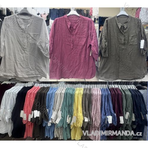 Košeľa klasik 3/4 dlhý rukáv dámska (S/M/L ONE SIZE) TALIANSKA MÓDA IMWDV252610