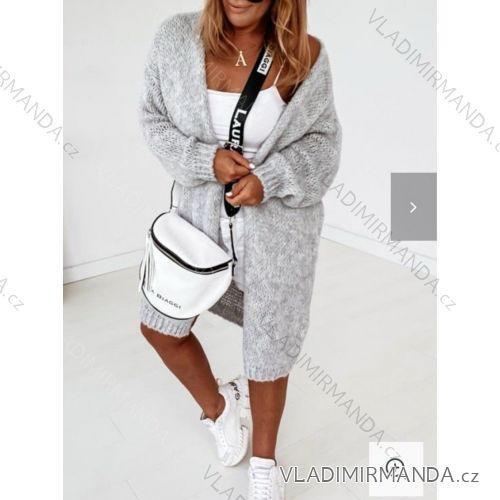 Cardigan pletený teplý dlhý rukáv dámsky (S/M/L ONE SIZE) TALIANSKA MÓDA IMWGS252615