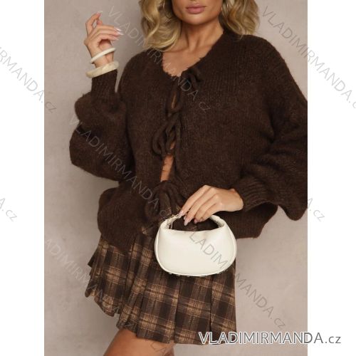 Sveter pletený teplý dlhý rukáv dámsky (S/M/L ONE SIZE) TALIANSKA MÓDA IMWGS252616