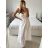 Šaty dlhé letné na ramienka dámske (S/M/L ONE SIZE) TALIANSKA MÓDA IMPBB24C33330/DUR světle modrá S/M/L