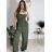 Overal dlhý elegantný žabičkovaný carmen bez rukávov dámsky (S/M/L ONE SIZE) TALIANSKA MÓDA IM425322