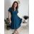 Šaty letné krátky rukáv dámske (S/M ONE SIZE) TALIANSKA MÓDA IMM23M5471/DUR zelená S/M/L