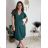Šaty letné krátky rukáv dámske (S/M ONE SIZE) TALIANSKA MÓDA IMM23M5471/DUR zelená S/M/L