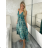 Šaty dlhé letné na ramienka dámske RAMONA (S/M/L ONE SIZE) INDICKÁ MÓDA IMWKA251062-3/DU S/M/L modrá