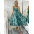 Šaty dlhé letné na ramienka dámske RAMONA (S/M/L ONE SIZE) INDICKÁ MÓDA IMWKA251062-3/DU S/M/L modrá