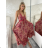 Šaty dlhé letné na ramienka dámske RAMONA (S/M/L ONE SIZE) INDICKÁ MÓDA IMWKA251062-5/DUR S/M/L růžová