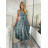 Šaty dlhé letné na ramienka dámske RAMONA (S/M/L ONE SIZE) INDICKÁ MÓDA IMWKA251062-7/DU S/M/L ružová