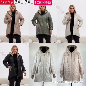 Bunda jesenná s kapucňou na zips dlhý rukáv dámska nadrozmer (3XL - 7XL) SWEST IMWSW25C208345