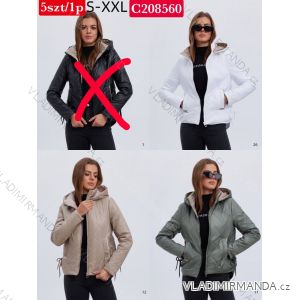 Bunda jesenná s kapucňou na zips dlhý rukáv dámska nadrozmer (S-2XL) SWEST IMWSW250C208560