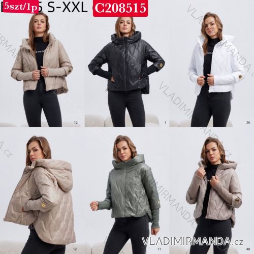 Bunda jesenná s kapucňou na zips dlhý rukáv dámska nadrozmer (S - 2XL) SWEST IMWSW25C208515