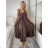 Šaty dlhé letné na ramienka dámske RAMONA (S/M/L ONE SIZE) INDICKÁ MÓDA IMWKA251062-8/DU S/M/L tmavo ružová