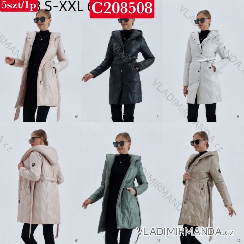 Bunda jesenná s kapucňou na zips dlhý rukáv dámska nadrozmer (S - 2XL) SWEST IMWSW25C208508