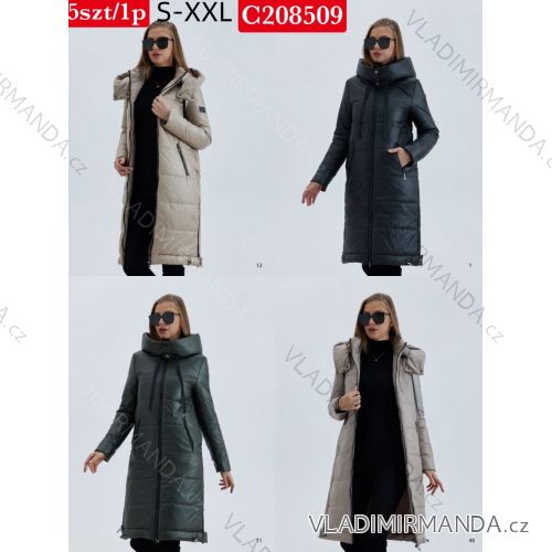 Kabát jesenný s kapucňou na zips dlhý rukáv dámsky nadrozmer (S - 2XL) SWEST IMWSW25C208509