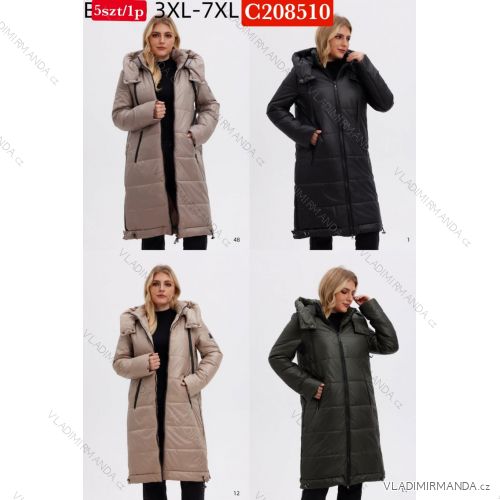 Kabát jesenný s kapucňou na zips dlhý rukáv dámsky nadrozmer (3XL - 7XL) SWEST IMWSW25C208510