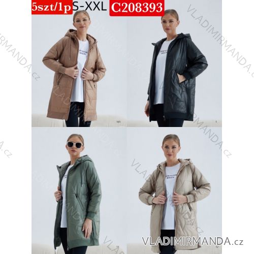 Bunda jesenná s kapucňou na zips dlhý rukáv dámska nadrozmer (S - 2XL) SWEST IMWSW25C208393