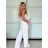 Súprava elegantný top bez rukávov a nohavice dlhé dámske (XS/S/M ONE SIZE) TALIANSKA MÓDA IMWB25855