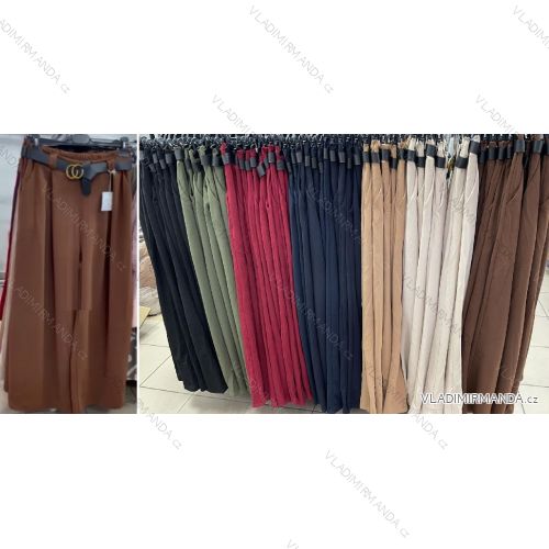 Nohavice dlhé letné s opaskom dámske (S/M/L ONE SIZE) TALIANSKA MÓDA IMWHA252718