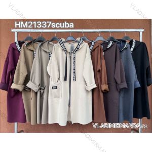 Kabát s kapucňou máselko dlhý rukáv dámsky (S/M/L ONE SIZE) TALIANSKA MÓDA IMWHA252719