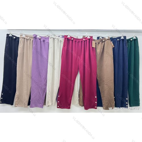 Nohavice dlhé elegantné dámske nadrozmer (54/56/58 ONE SIZE) TALIANSKA MÓDA IM425501