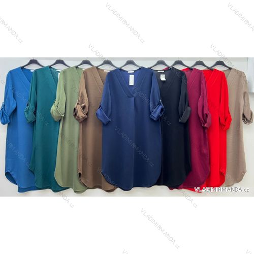 Tunika elegantná 3/4 dlhý rukáv dámska nadrozmer (48/50/52 ONE SIZE) TALIANSKA MÓDA IM425511