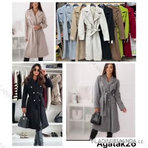 Kabát jesenný s opaskom dlhý rukáv dámsky (S/M/L ONE SIZE) INDICKÁ MÓDA IMWKA252687