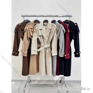 Kabát jesenný s opaskom dlhý rukáv dámsky (S/M/L ONE SIZE) INDICKÁ MÓDA IMWKA252689