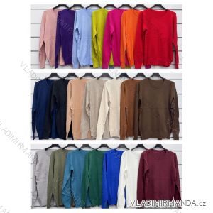 Sveter úpletový dlhý rukáv dámsky (S/M/L ONE SIZE) TALIANSKA MÓDA IMWKK252691