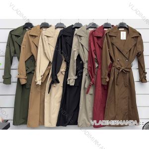 Kabát jesenný s opaskom dlhý rukáv dámsky (S/M/L ONE SIZE) TALIANSKA MÓDA IMWKK252695