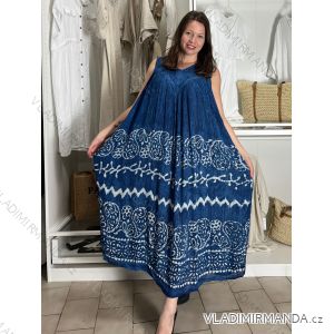 Šaty voľnočasové letné krátky rukáv dámske nadrozmer LAJLA  (42/44/46 ONE SIZE) INDICKÁ MÓDA PME251111