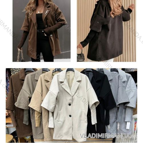 Kabát jesenný dlhý rukáv dámsky (S/M/L ONE SIZE) INDICKÁ MÓDA IMWKA252701