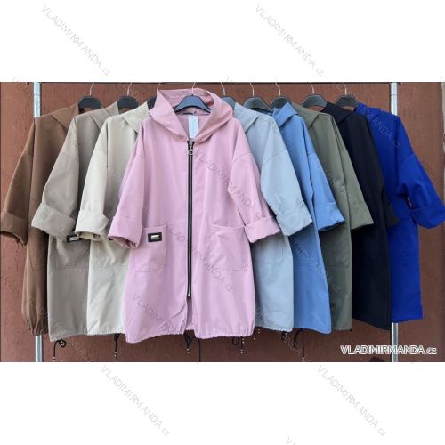 Bunda jesenná s kapucňou na zips dlhý rukáv dámska (S/M/L ONE SIZE) TALIANSKA MÓDA IMWGA252790