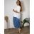 Košeľa bavlnená 3/4 dlhý rukáv dámska nadrozmer INGE (42/44/46 ONE SIZE) TALIANSKA MODA IM725161/DU  biela