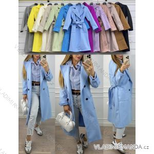 Kabát podzimní s páskem dlouhý rukáv dámský (S/M/L ONE SIZE) ITALSKÁ MÓDA IMWCL252807