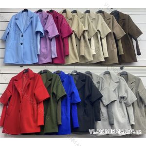 Kabát jesennej oversize na gombíky dlhý rukáv dámsky (S/M/L ONE SIZE) TALIANSKA MÓDA IMWCL252811