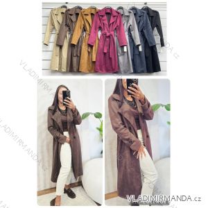 Kabát jesenný s opaskom dlhý rukáv dámsky (S/M/L ONE SIZE) TALIANSKA MÓDA IMWCL252813