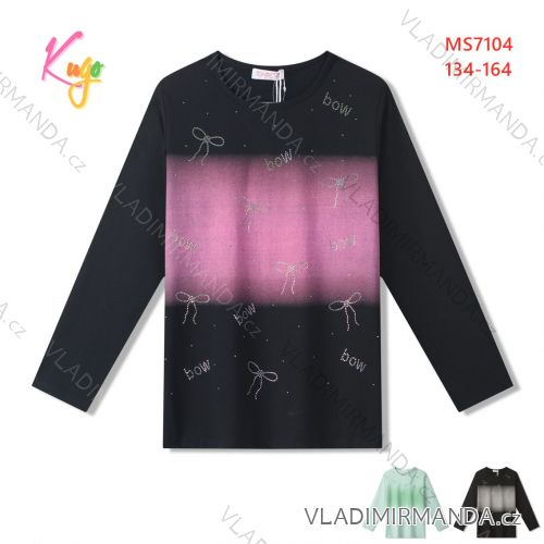 Tričko dlhý rukáv dorast dievčenské (134-164) KUGO MS7104