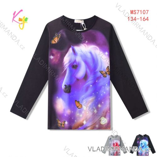 Tričko dlhý rukáv dorast dievčenské (134-164) KUGO MS7107
