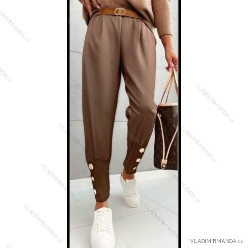 Nohavice elegantné s opaskom dámske (S/M/L ONE SIZE) TALIANSKA MÓDA IMC25327
