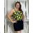 Tielko letné kvetované, bodka a citrónky lemon dámske nadrozmer SUMMER  (M/L/XL ONE SIZE) TALIANSKA MÓDA IMM25M0711XL/DUR M/L/XL biela